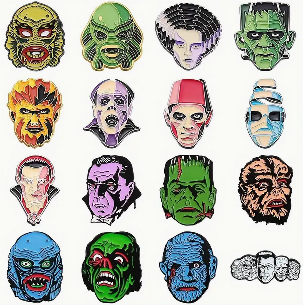 Horror Classics Enamel Pin two for $10.50