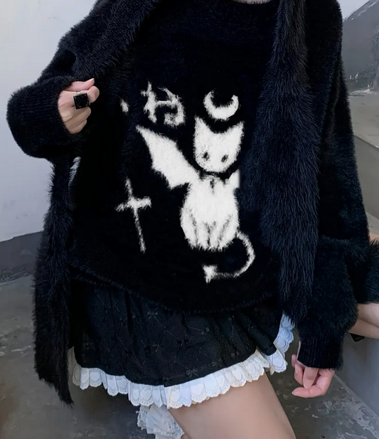 Cat Vampire Bat Super Soft Sweater