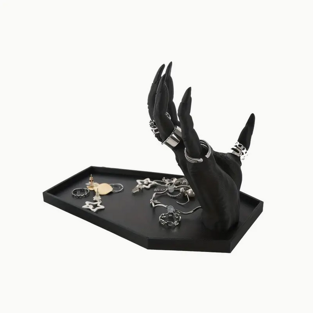 Goth Vampire Hand Jewelry Box Ring Holder Tray