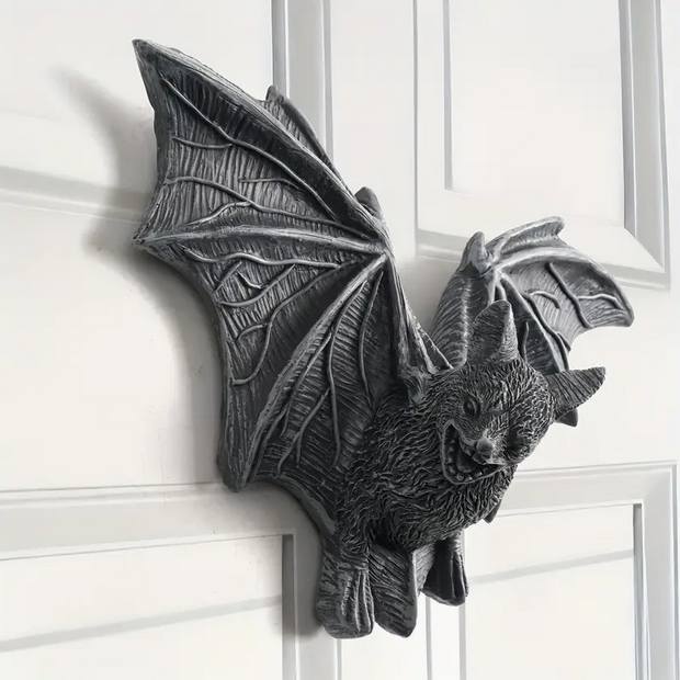 Gothic Flying Bat Wall Art Hanging.