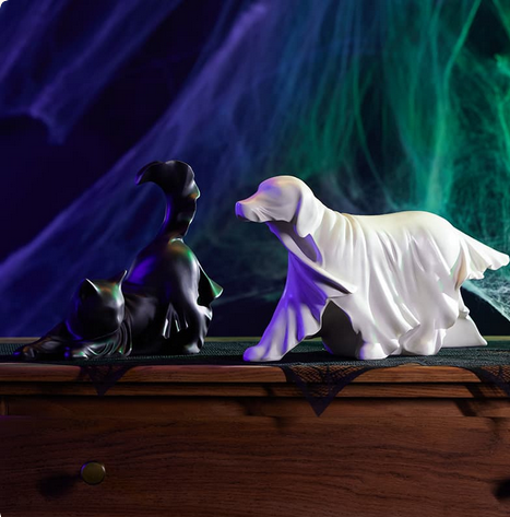 Large Ghost Dog Figurine Halloween Ghost