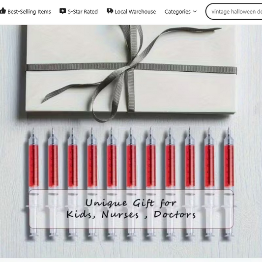 Written in Blood Syringe Ink Pens