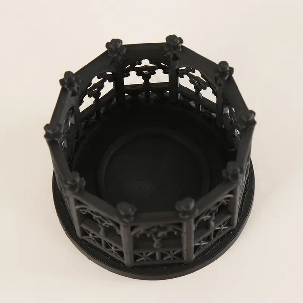 Gothic Cathedral Arch Tea Light Candle Holder Black