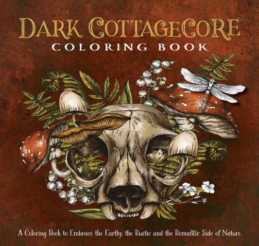 Dark Cottage Core Adult Coloring Book