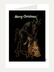 Gothmas Creepmas Christmas Krampus Scrooge Greeting Card