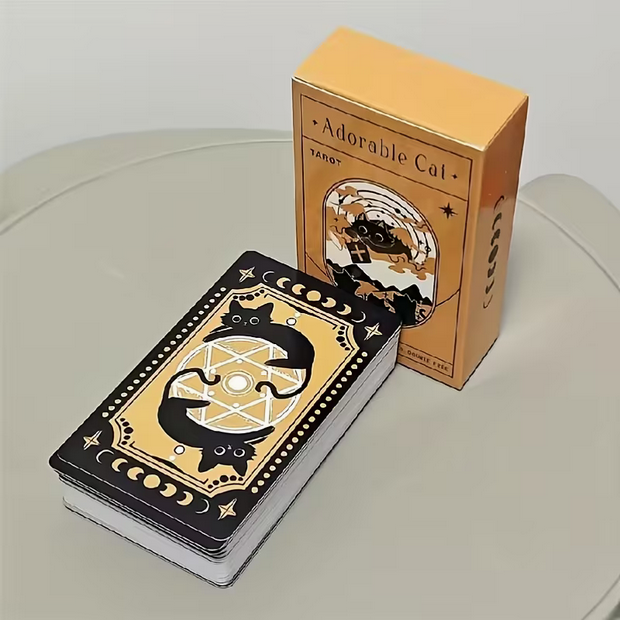 Playful Cat Adorable Tarot Card Deck Kitty Witch Celestial