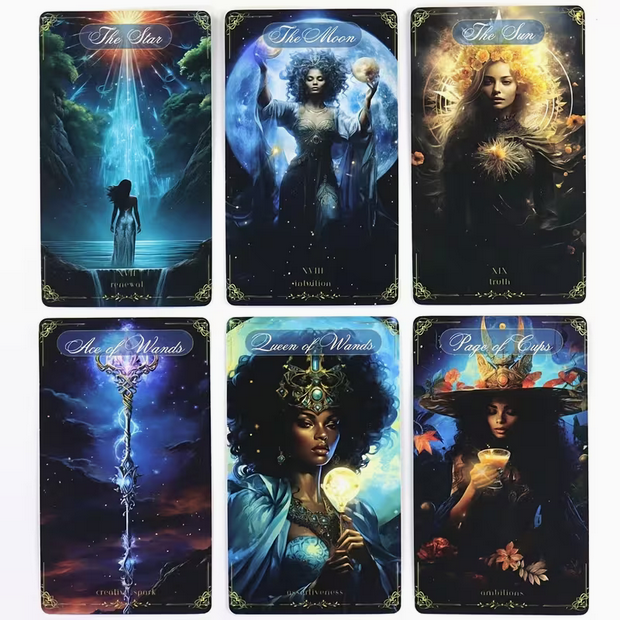 Divine Celestial Witch Tarot Card Deck