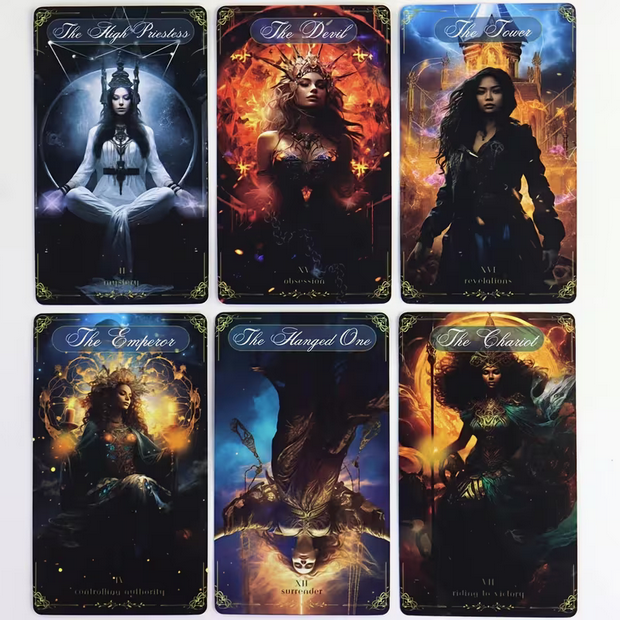 Divine Celestial Witch Tarot Card Deck