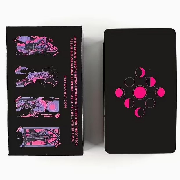 Neon Moon Tarot Card Deck Cyberpunk