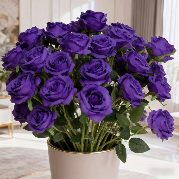 Never Die Rose-Silk Flower Black Rose Red Rose Purple Rose Wine Rose