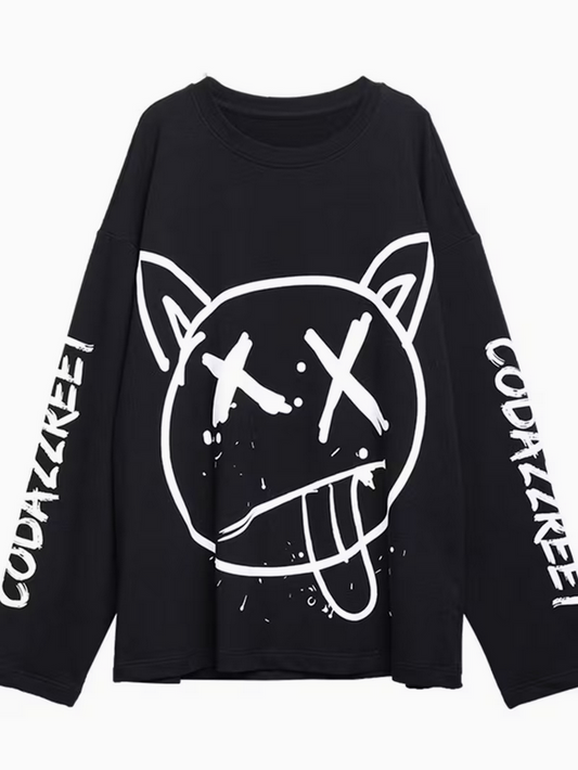 Edgy Cat Anime Super Soft Sweater