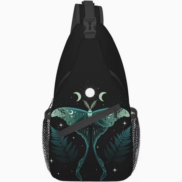 Luna Moth Crossbody Shoulder Bag Unisex