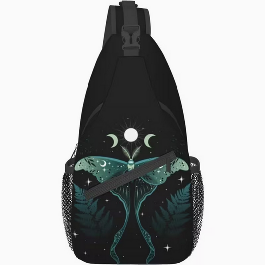 Luna Moth Crossbody Shoulder Bag Unisex