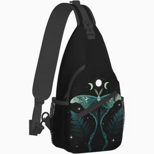 Luna Moth Crossbody Shoulder Bag Unisex