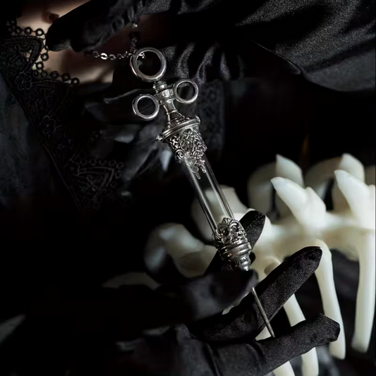 Punk Goth Victorian Needle Necklace