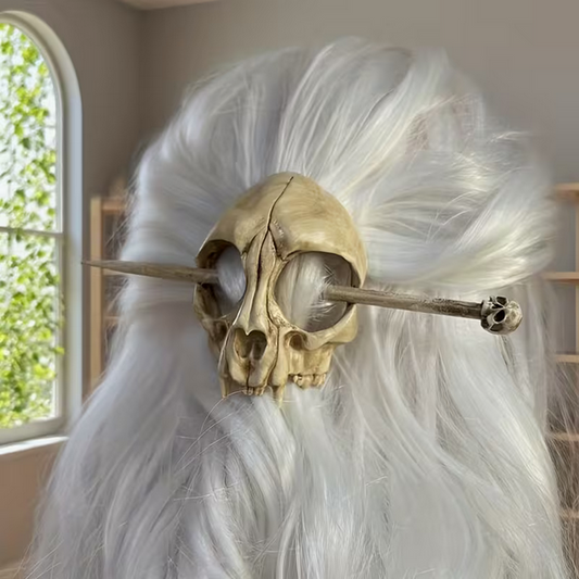 Bone Inspired Skull Dragon Hair Clip