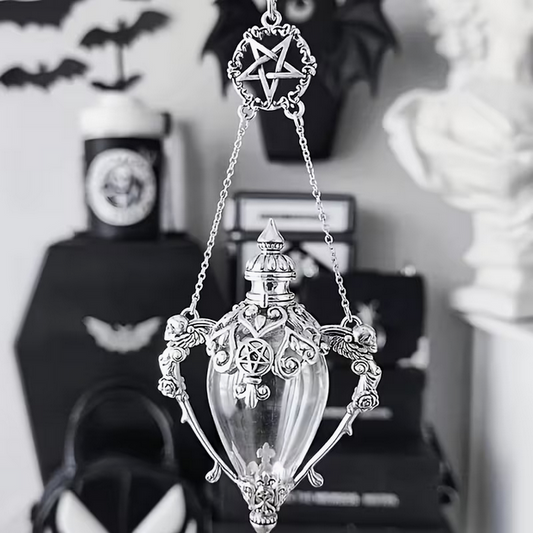 Punk Goth Victorian Potion Bottle Necklace