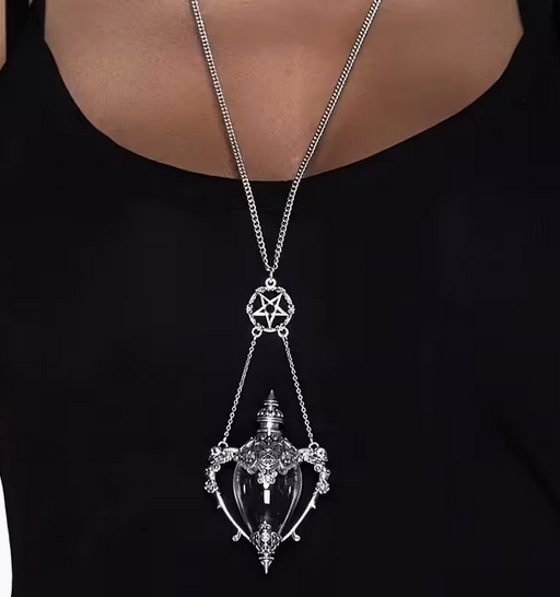 Punk Goth Victorian Potion Bottle Necklace