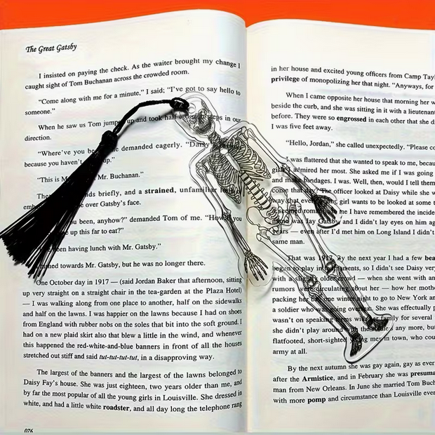 Skeleton Bookmark with tassel
