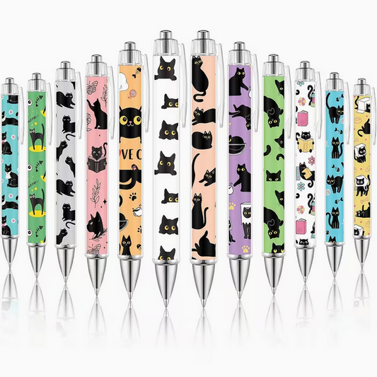 Funny Cartoon Black Cat Ballpoint Pen