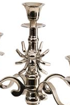 Tall Goth Spider 5 Light Candelabra
