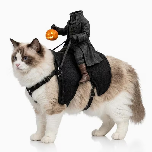 Headless Horseman Pet Costume for Cats & Small Dogs