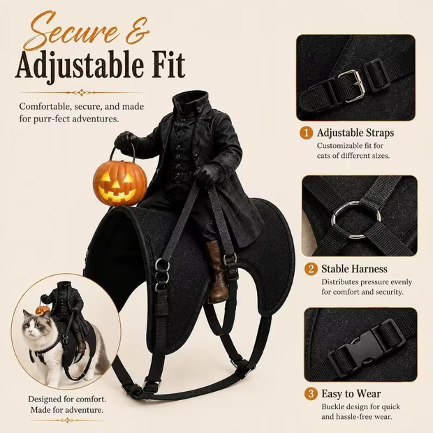 Headless Horseman Pet Costume for Cats & Small Dogs