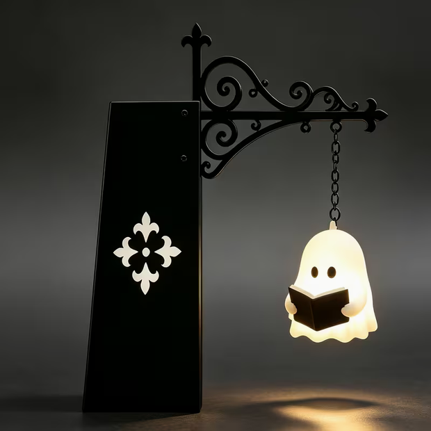 Reading Ghost Bookshelf Lantern Lamp & Bookend
