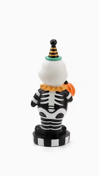 Vintage Halloween Black Cat & Skeleton Resin Decor Set of 2