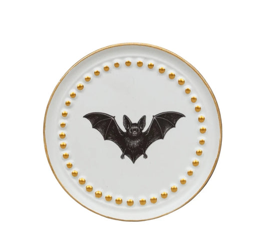 Night Creatures Haunting Flight Bat Halloween Candle Ceramic