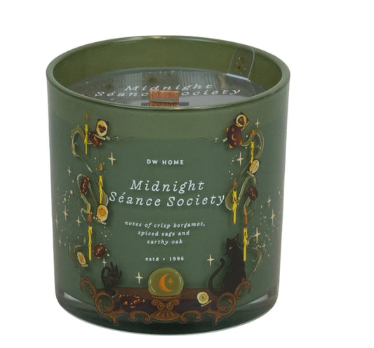 Midnight Seance Society Glass Halloween Pumpkin Candle