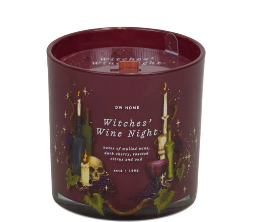 Witches' Wine Night Glass Halloween Pumpkin Candle