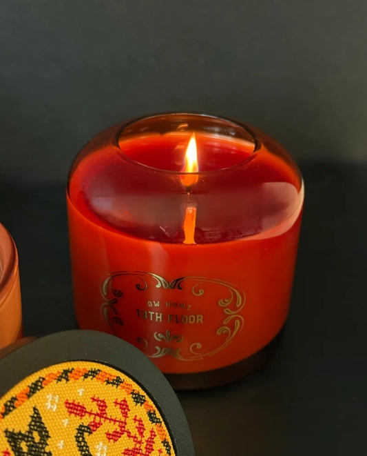 13th Floor Dark Gothic Glass Candle