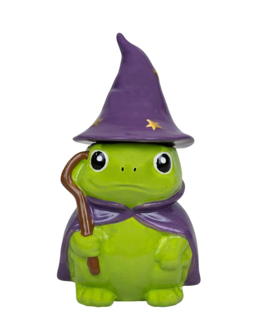 Hocus Croakus Toad Witch Warlock Cute Candle Ceramic
