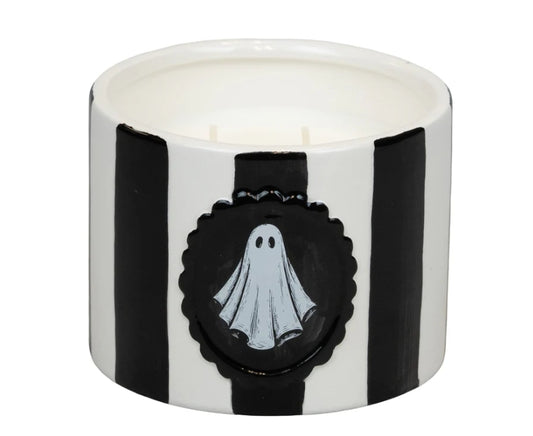 Ghost at the Creepy Circus Halloween Candle Ceramic