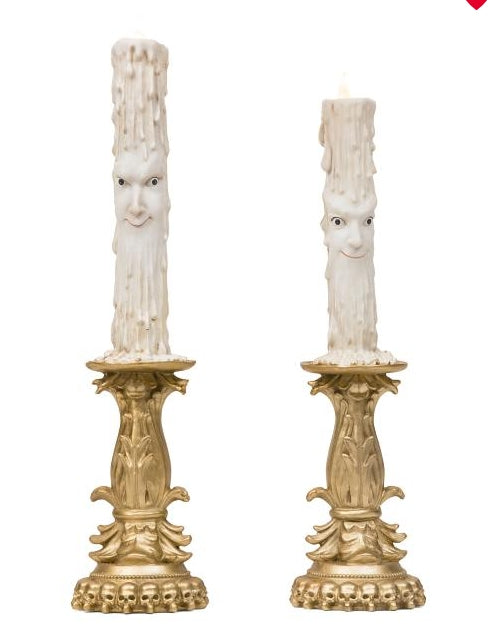 Large Ghostly Alive Candles with Faces