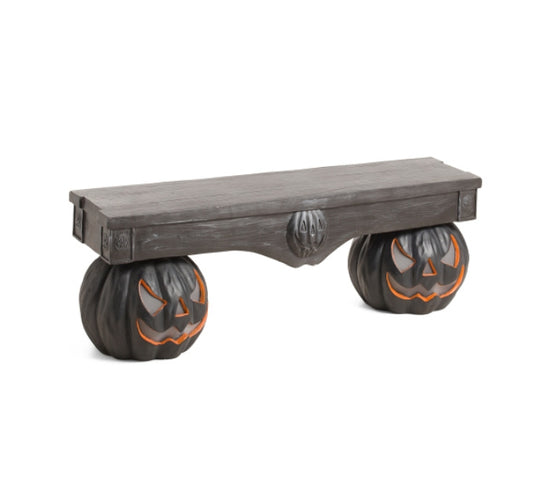 HUGE Jack-O-Lantern Halloween Bench
