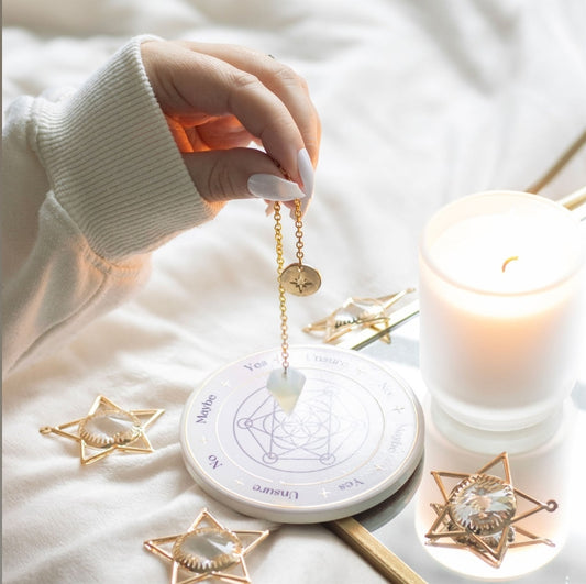 Opalite Pendulum Divination Kit Yes No Maybe