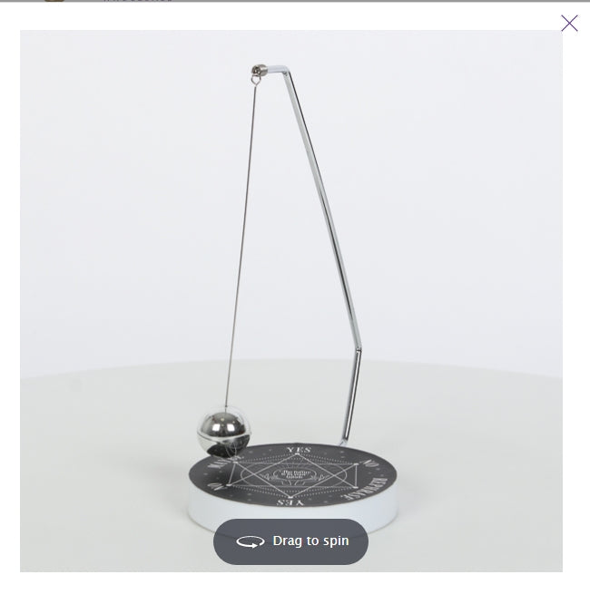 Magical Pendulum Decision Maker Black and Silver Magic Witch Spiritual