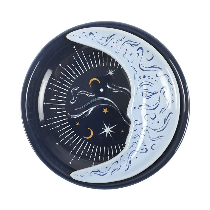 Blue Moon Stacking Trinket Dish Two Moons Celestial