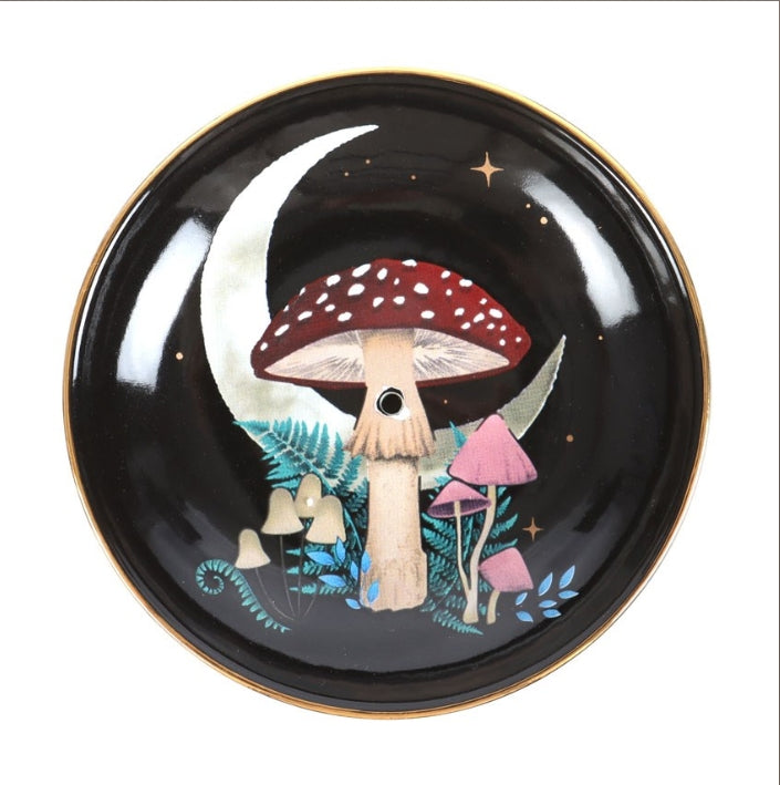 Forest Mushroom Incense Stick Holder Burner Plate Dish