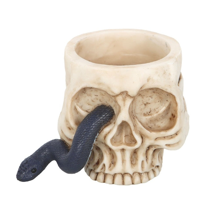 Skull and Snake Tealight Candle Holder