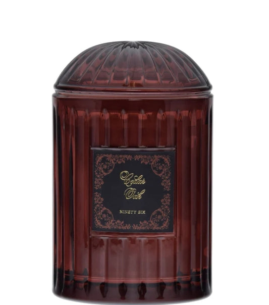 Cedar Oak Large Glass Candle Fall Goth