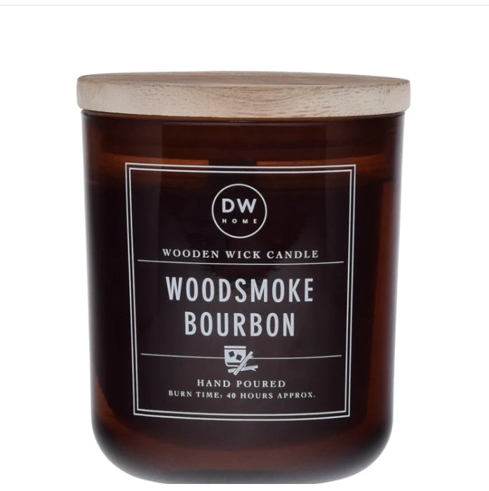 Woodsmoke Bourbon Fall Large Glass Candle