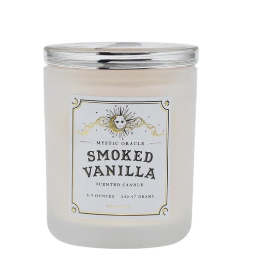 Raven Crow Halloween Glass Candle Smoked Vanilla Goth Fifty Shades Book Lover