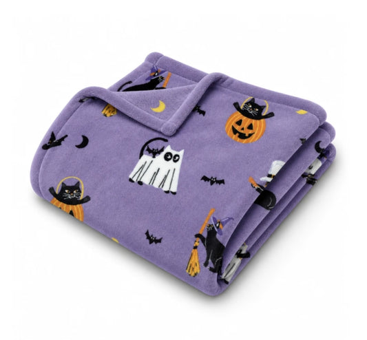 Plush Halloween Throw Blanket Large