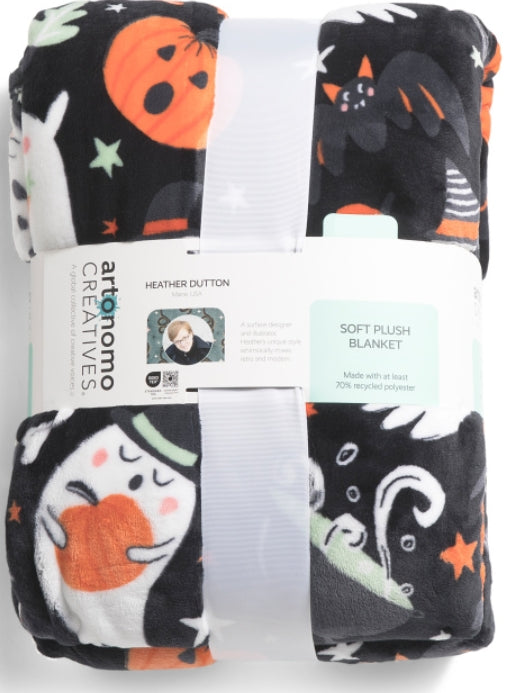 Funny Halloween Creepy Cute Blanket Plush Throw