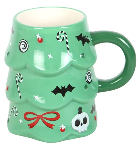Creepy Skull Christmas Tree Mug