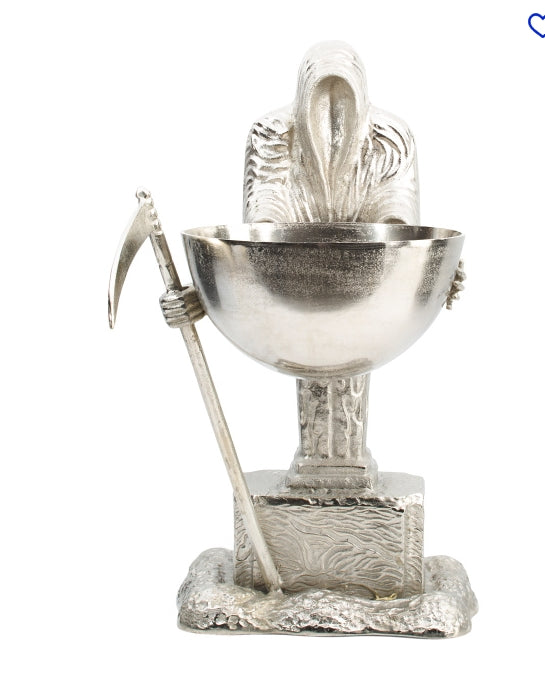 Grim Reaper Wine Chiller Candy Bowl Metal