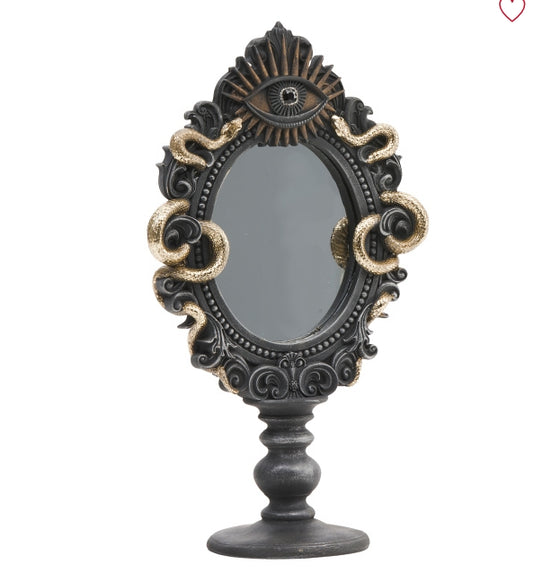 Evil Eye and Snake Mirror Stand